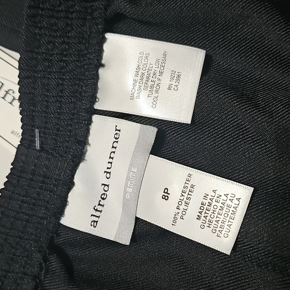 Alfred Dunner Black Pants Size 8P Petite NWT - Picture 2 of 4